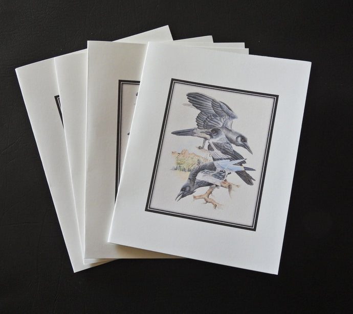 Common Raven Card (set of 4)