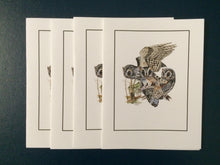 Load image into Gallery viewer, Flammulated Owl Card Pack (Set of 4) 4&quot; x 5&quot;