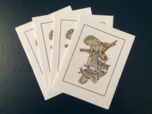 Load image into Gallery viewer, Great Horned Owl Card Pack (Set of 4) 4&quot; x 5&quot;