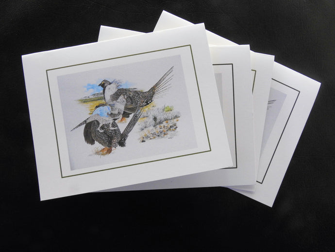 Greater Sage Grouse Card Pack (set of 4) 4 x 5