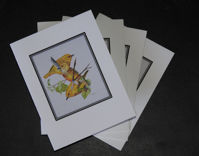 Yellow Warbler Card Pack (Set of 4) 4 x 5